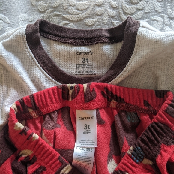 Lot of 3 Carter's Christmas/winter PJs, 3T - Picture 7 of 11